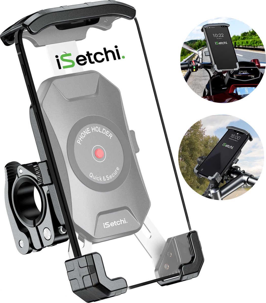 iSetchi Telefoonhouder - Autohouder - Universeel - Zwart - GSM Mobiel Houder - Stevig - iSetchi
