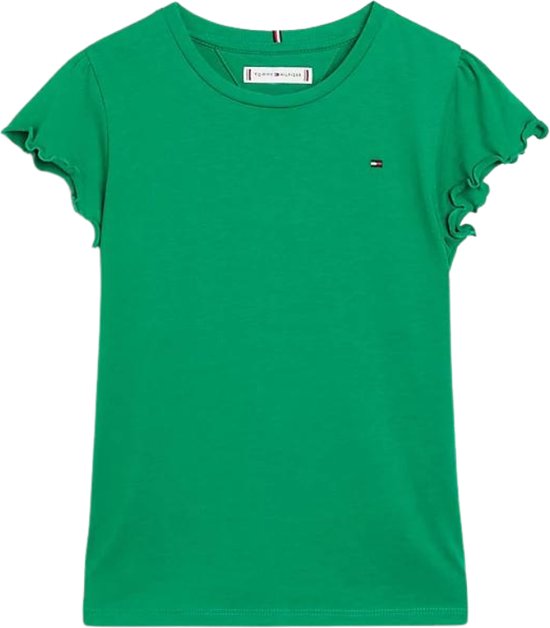 Tommy Hilfiger ESSENTIAL RUFFLE SLEEVE TOP S/ S Top Filles - Vert - Taille 10