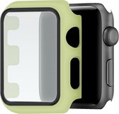 Telefoonglaasje Hoesje met screenprotector - Geschikt voor Apple Watch 1\ Apple Watch 2\ Apple Watch 3 - 38mm - Lichtgroen