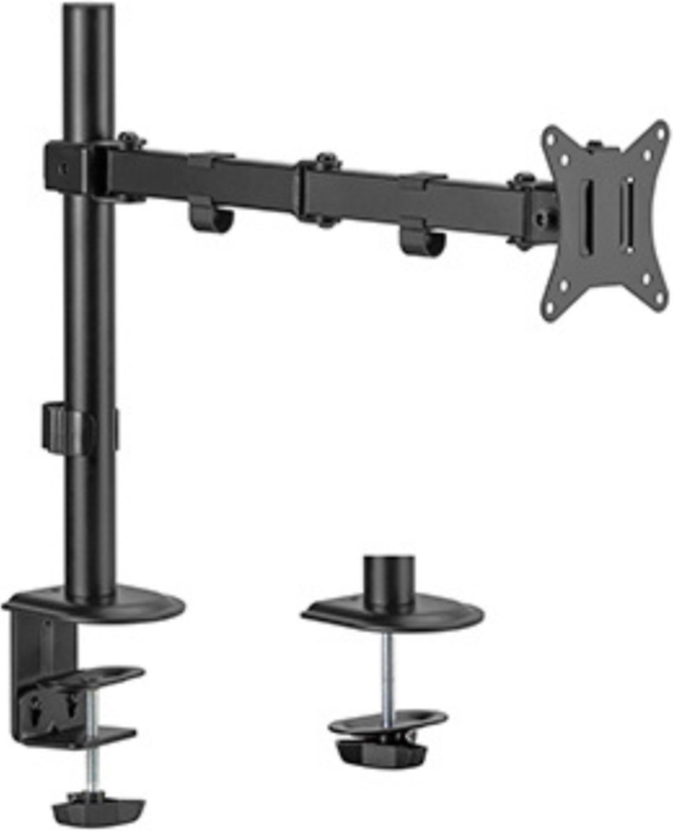 Ranqer Single Monitorbeugel - Monitorarm - 17 tot 32 inch schermen - VESA-montage - kantelbaar - zwart