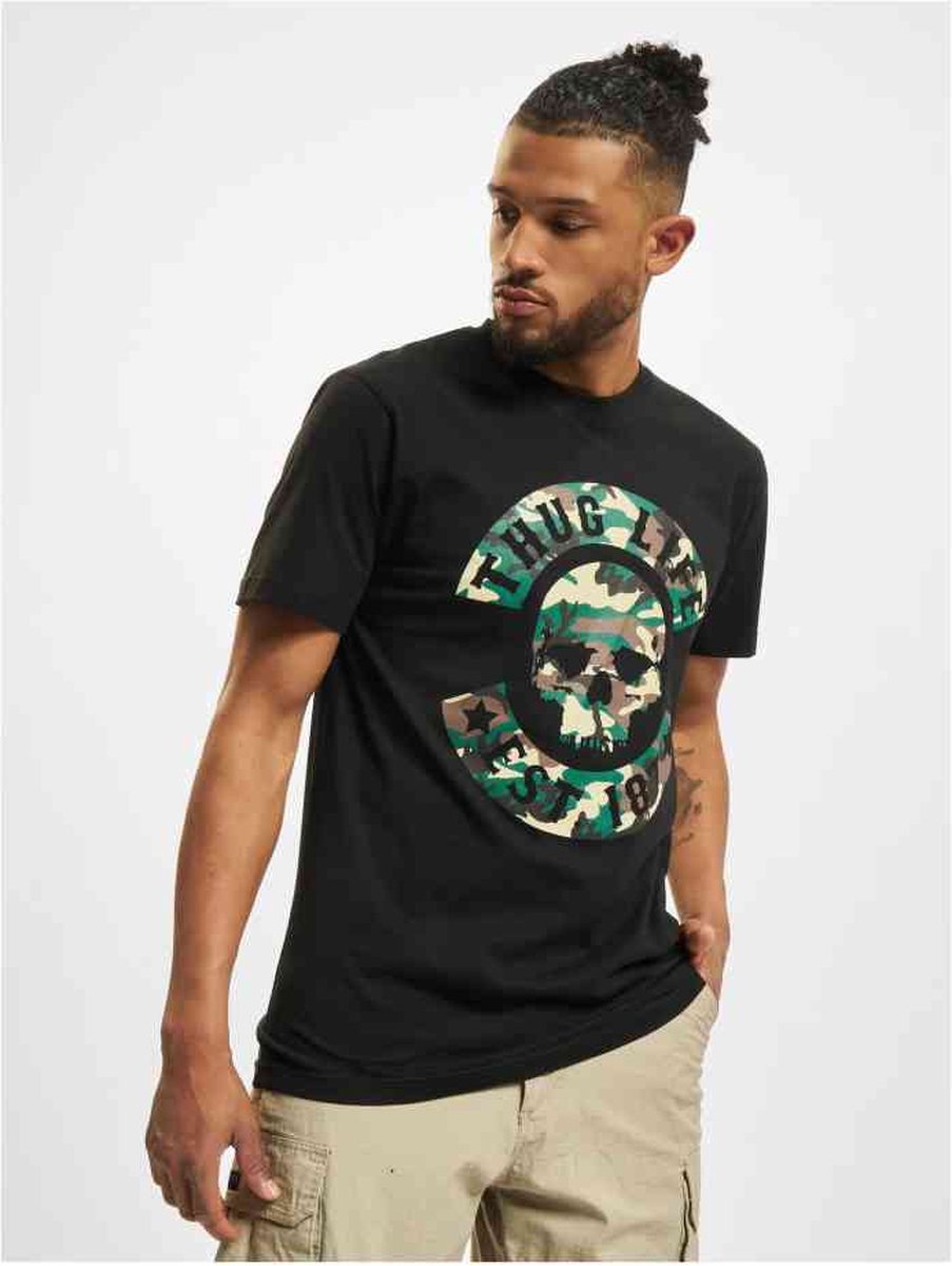 Thug Life - B.Skull Camo Heren T-shirt - L