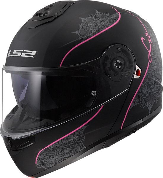 LS2 FF908 STROBE II LUX M. BLACK ROSE-06 S - Taille S - Casque