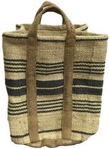 By Mooss grote jute opbergmand Black and White Opbergmand jute Black and White
