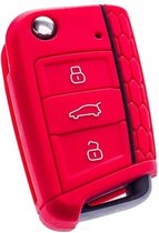 VCTparts Volkswagen Sleutel Hoes Siliconen Cover - Rood [Golf 7 - Octavia A7]