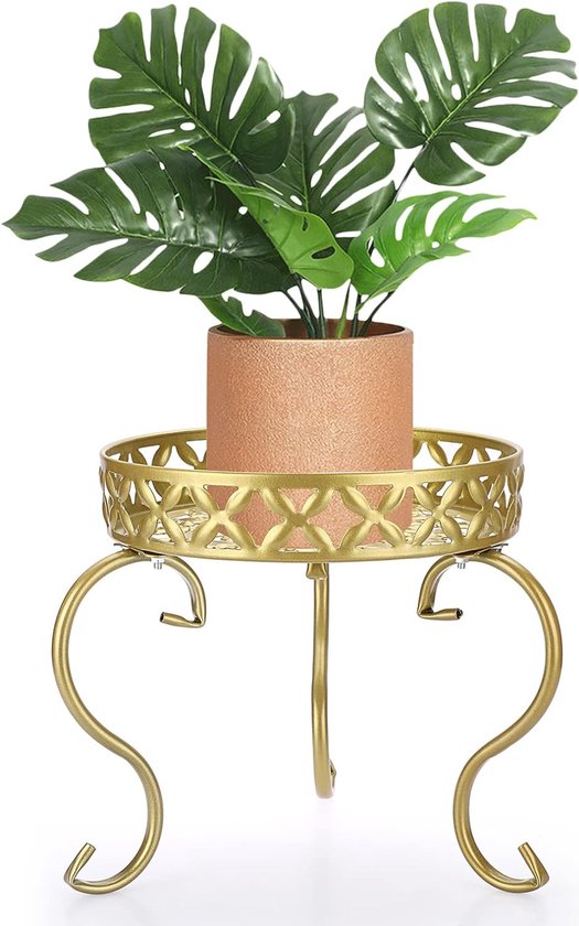 Spetebo Boomschijf bloemenkruk, rond, natuurlijk echt hout, 22 x 20 cm, houten decoratieve kruk met 3 poten, houten kruk, plantenstandaard, massief hout, kruk, platform voor planten, potbloemen