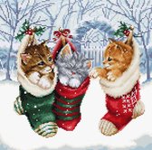 Leti Stitch Snowy Kitties borduren (pakket) L8087