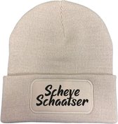 Schaatsmuts almond - Scheve schaatser - soBAD. | Wintersport | Après ski outfit Warme Muts voor Volwassenen | Heren en Dames Beanie | Schaatsen | Wintermuts