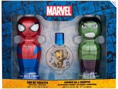 Marvel Heroes coffret EDT 50 ml + 2 x 1D Gel & Shampooing 400 ml Spider-Man & Hulk