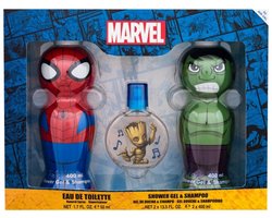 foto van Marvel Heroes set EDT 50 ml + 2 x 1D Gel & Shampoo 400 ml Spider-Man & Hulk