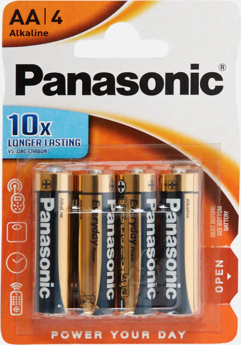 Panasonic AA Alkaline Batterijen - 10x Langer Durend