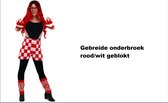 Gebreide onderbroek rood/wit geblokt - Thema feest Brabant festival party carnaval ondergoed pyama party