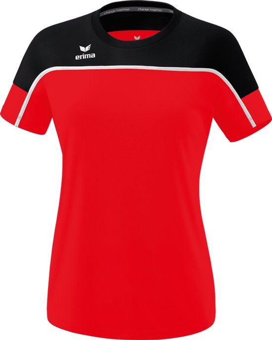 ERIMA Change T-Shirt Dames Rood-Zwart-Wit Maat 40
