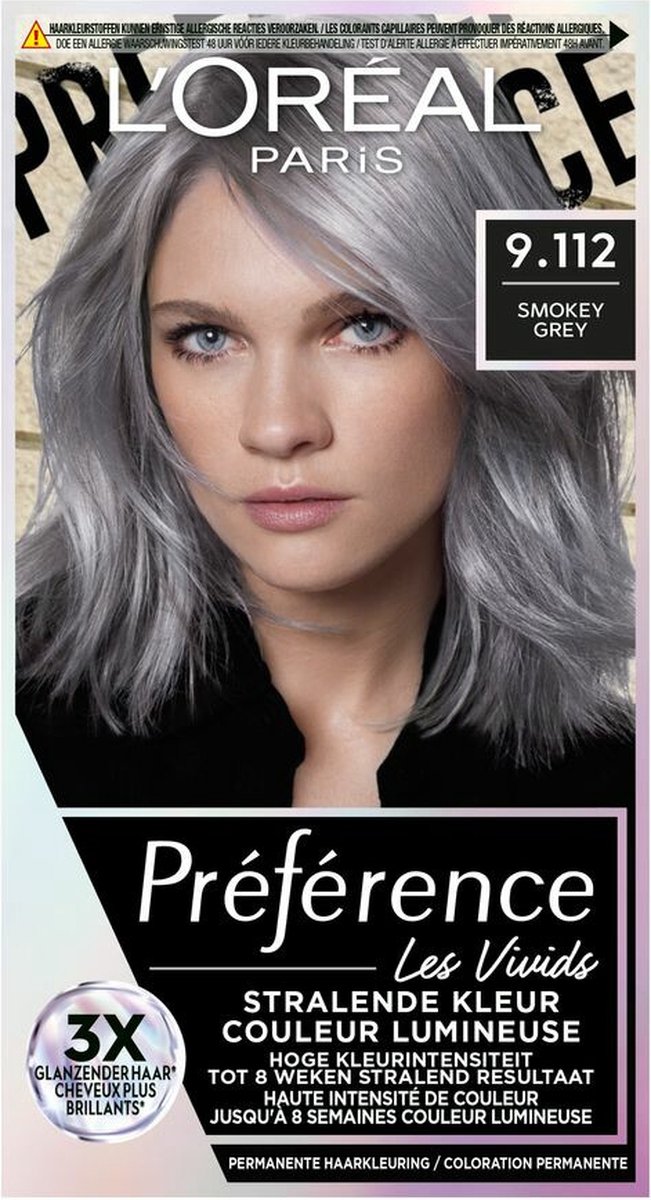 L'Oréal Preference Vivids Haarkleuring 9.112 Smokey Grey