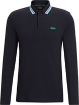 BOSS Green Polo manches longues Blauw Plisy 10241663 01 50506191/402