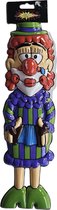 Carnaval wanddecoratie bord Clown met accordeon langwerpig vrouw / Nar / Clown 40cm