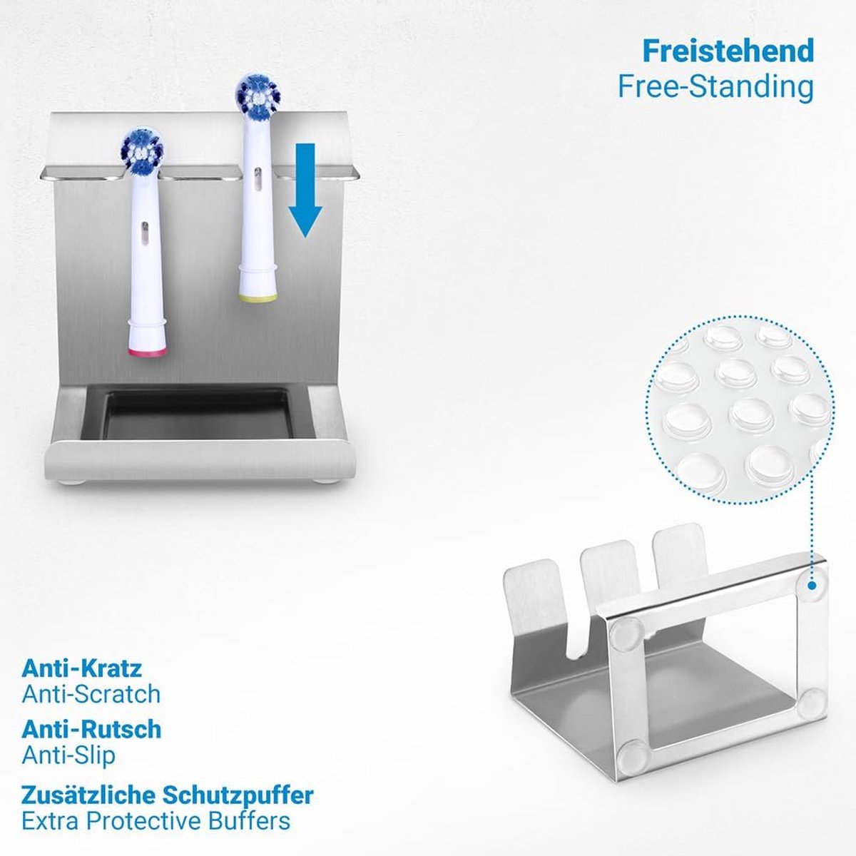 Support De Brosse à Dents En 100 % Acier Inoxydable – Porte