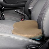 Autostoelkussen, ergonomisch zitkussen voor auto, traagschuim autostoelkussen, orthopedisch zitkussen voor autostoel, Road Trip Essentials voor chauffeurs (Beige)