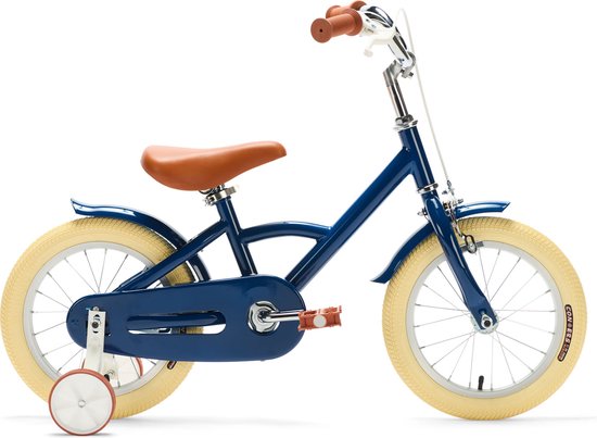 Volare Thombike Kinderfiets - Jongens - 14 inch - Zwart Geel - Twee Handremmen
