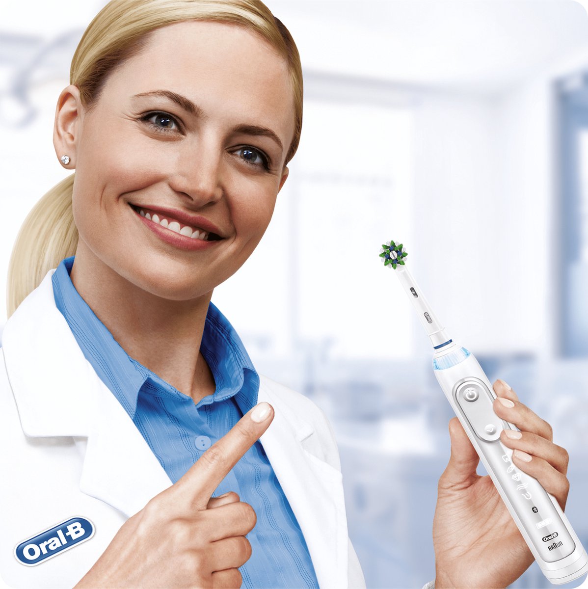 Oral-B CrossAction Opzetborstel Met CleanMaximiser-technologie, Verpakking Van 9 Stuks