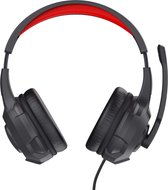 Trust, Basics bedrade gamingheadset met microfoon en verstelbare hoofdband, Zwart / Rood