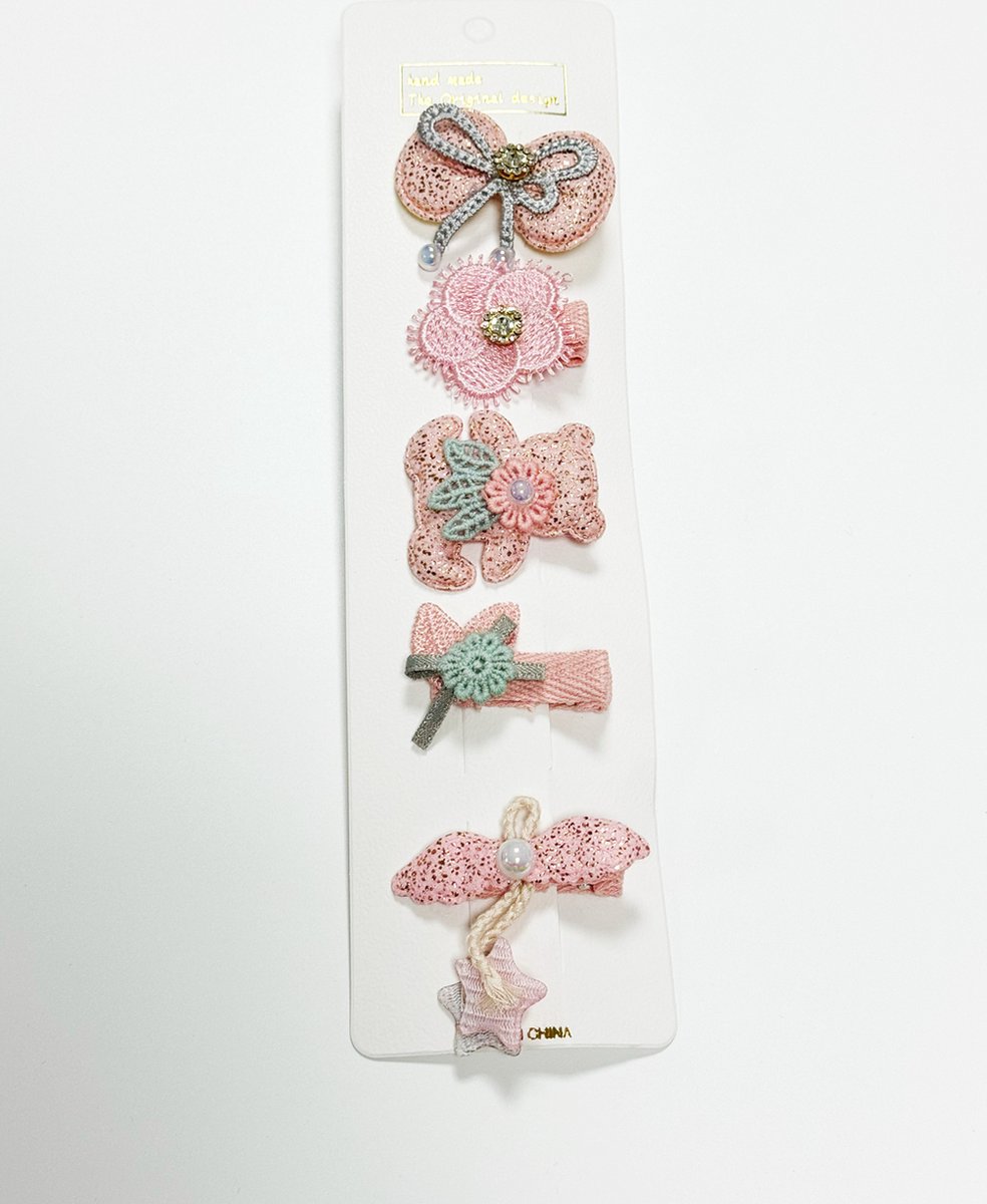 DW4Trading Baby en Kinder Haarspeldjes - Haarclipjes - Haar Accessoires - Set van 5 Stuks Type 7
