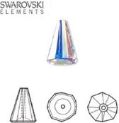Swarovski Elements, Artemis Cone kralen (5540), 12mm, clear AB, 6 stuks