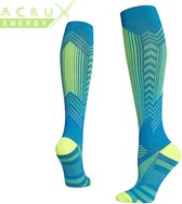 Acrux Energy - Hardloopsokken - Premium Compressiekousen - Running Socks - Voorkom Blessures en Spierpijn - Blauw L/XL