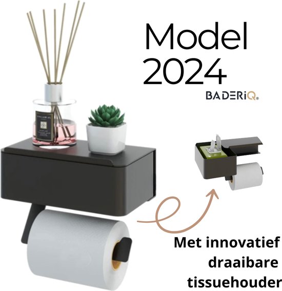 Porte-rouleau de papier toilette NOUVEAU MODÈLE 2023 - avec porte-mouchoirs  et étagère