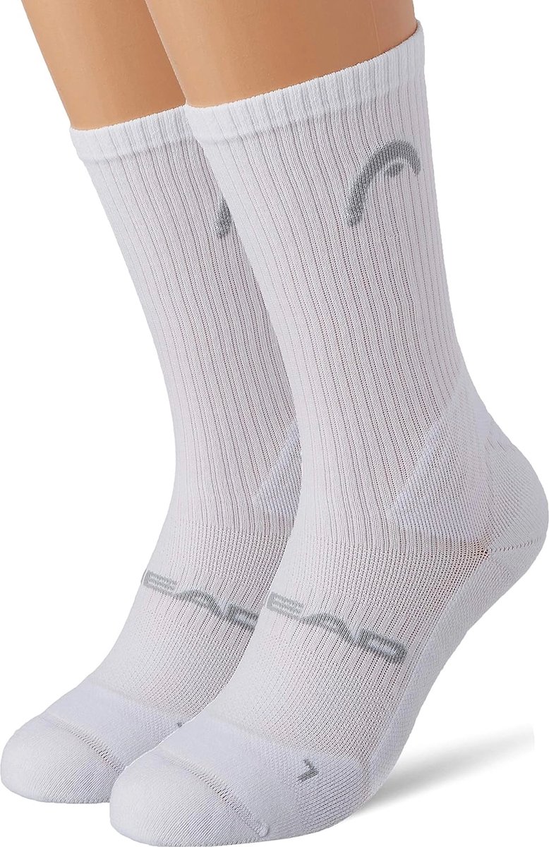 Head 2-paar sport sokken Unisex katoen Wit