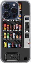 Casimoda® hoesje - Geschikt voor iPhone 15 Pro - Snoepautomaat - 2-in-1 case - Schokbestendig - Snoep - Verhoogde randen - Multi, Transparant