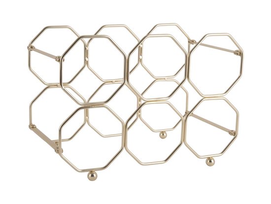 Pt, (Present Honeycomb - 16,5 x 31 x cm Goud - Ijzer - 6 flessen | bol.com