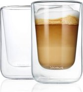 Blomus Dubbelwandige Glazen Cappuccino Nero 250 ml - 2 Stuks