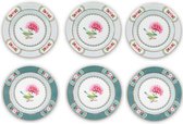 Pip Studio Blushing Birds Starterset Gebaksbord 17 cm - 6 stuks