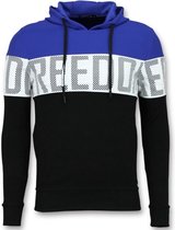 Striped Hooded Sweatshirt - Hoodies Kopen Online - Blauw