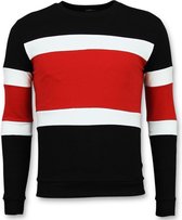 Striped Sweater Mens  - Goedkope Heren Truien - Rood