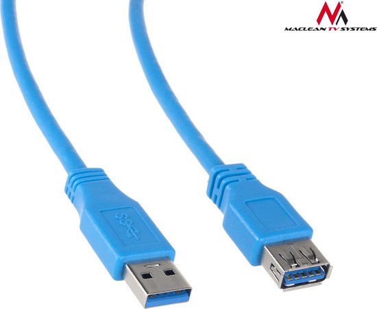 Rallonge USB 2.0 Type A mâle / mâle - 3m Bleu à prix discount