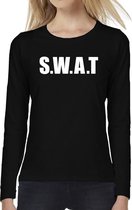 SWAT tekst t-shirt long sleeve zwart voor dames - S.W.A.T. shirt met lange mouwen XS