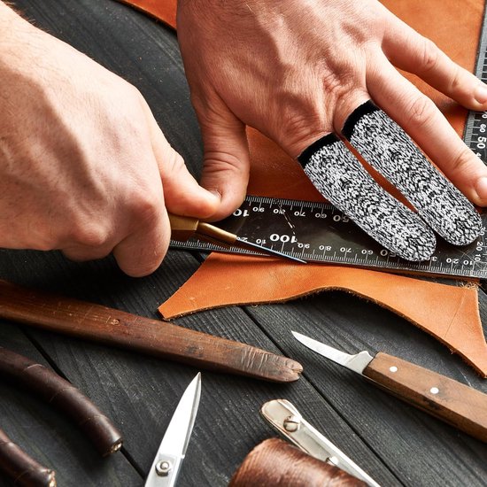 Vingerbeschermers - 14 Stuks - Herbruikbare Duim Vinger Guards - Snijbestendige Beschermers voor Keuken en Beeldhouwwerk van Merkloos	 — afbeelding 4