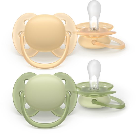 Philips Avent Ultra Soft - Superzachte siliconen fopspeen (6-18 mnd) - Voor gevoelige huid - 2 stuks - SCF091/45 van Philips — afbeelding 2