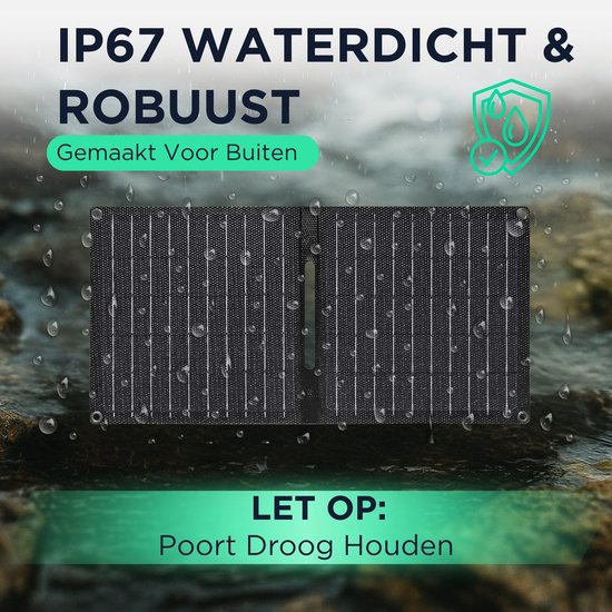 Gridi - Zonnepaneel 15W - Solar panel - opvouwbaar zonnepaneel - zonnepanelen - geschikt voor powerbank van Merkloos — afbeelding 5