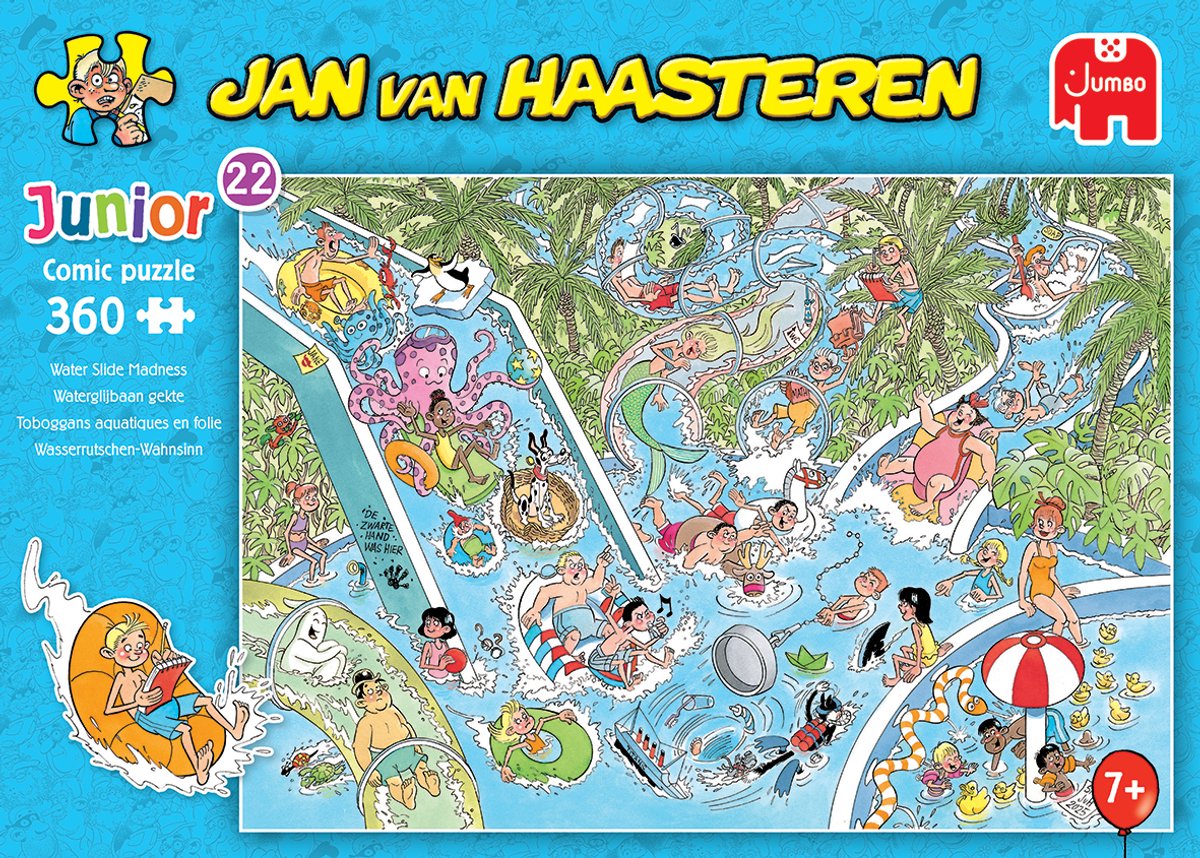 Jan van Haasteren Junior 22 - Waterglijbaan gekte - 360 stukjes puzzel - Legpuzzel voor kinderen - Vanaf 7 jaar — afbeelding 5