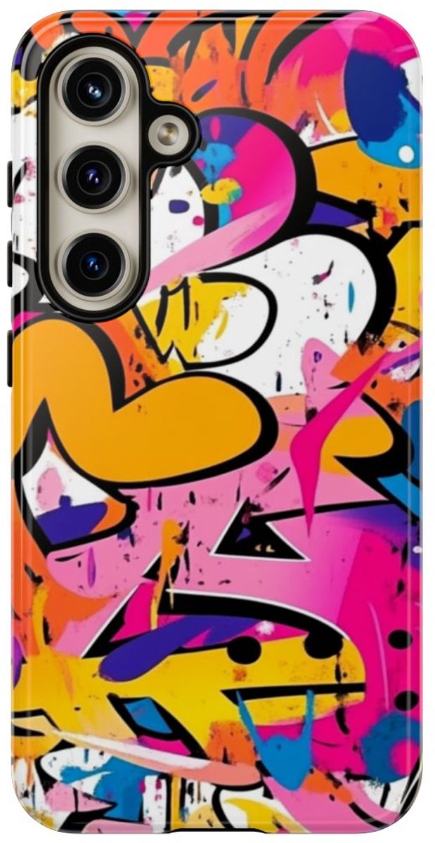 Kleurrijke Abstracte Graffiti Kunst – Telefoonhoesje Geschikt voor Samsung Galaxy S24