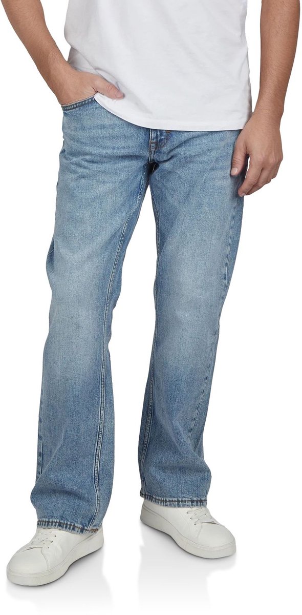 Mustang Heren Jeans Broeken Oregon Bootcut bootcut Fit Blauw Volwassenen