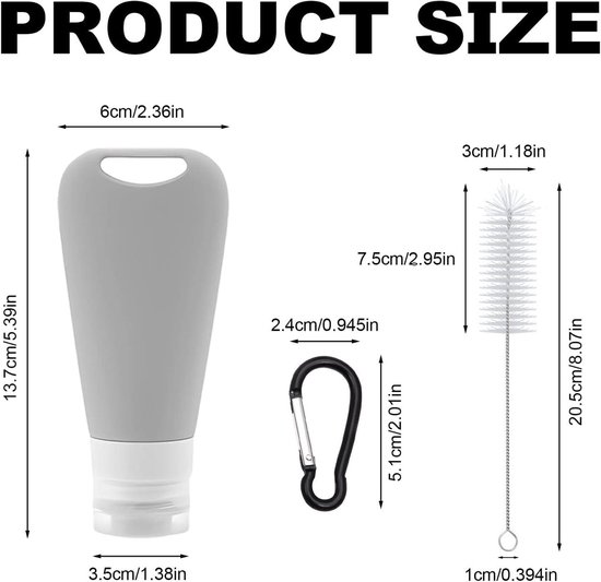 KUHAWL 2 stuks voedertube om te vullen hond, 90 ml, vulbare tubes voor honden, tube voor huisdieren, natvoer, siliconen reisflessen, herbruikbare voertube voor hond, siliconen reisflessen