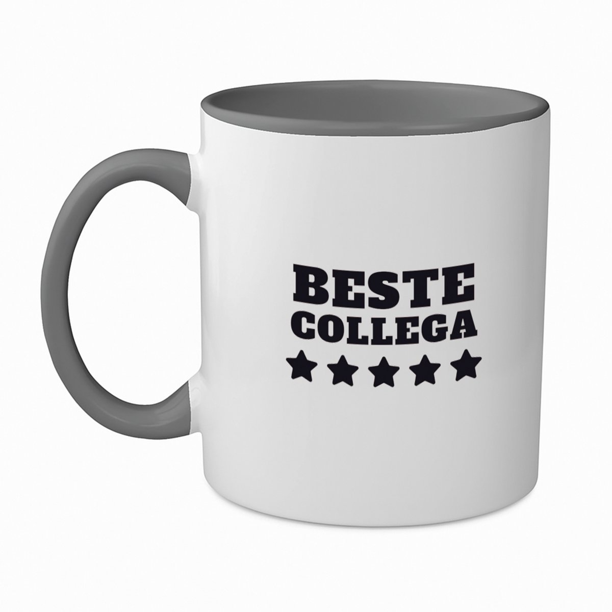 Hacebo® - Beste collega koffiebeker grijs - Beste collega - teamgenoot - thee mok - koffie beker - cadeau - koffiemok - 350 ML inhoud