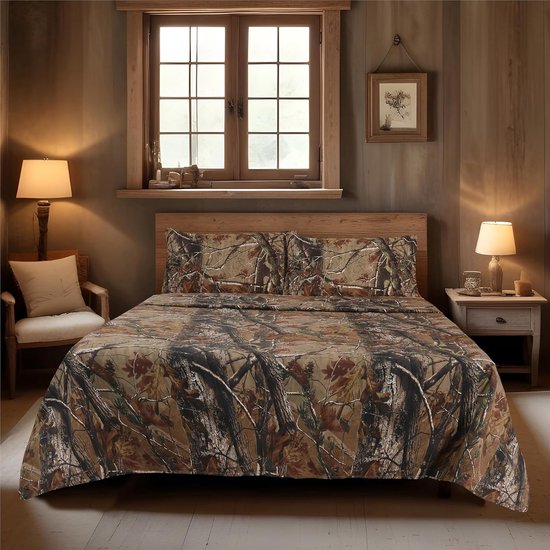 Queensize lakenset, zeer comfortabel en ademend, verkoelende queensize beddenlakens, diepe hoeken en kreukvrij, passen op matras van 40 cm dik, extra zacht en OEKO-TEX-gecertificeerd, 4-delig