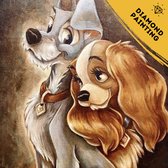 La planète Hobby | Peinture de diamants Disney 30x40cm - La Belle et le Clochard - Walt Disney - Peinture de diamants Adultes - Peinture de diamants Enfants - Forfait Peinture de diamants Complet - Pierres Carrées