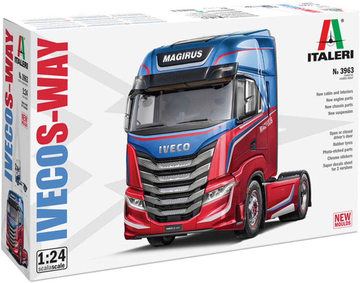 Italeri Modelbouwpakket Vrachtwagens - 3963 Iveco Stralis S-Way 4x2 - Moderne Truck - Vrachtwagen Plastic - 1:24 - Modelbouw