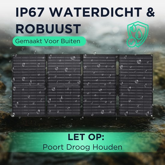 Gridi - Zonnepaneel 60W - Solar panel - opvouwbaar zonnepaneel - zonnepanelen - geschikt voor powerbank van Gridi — afbeelding 4