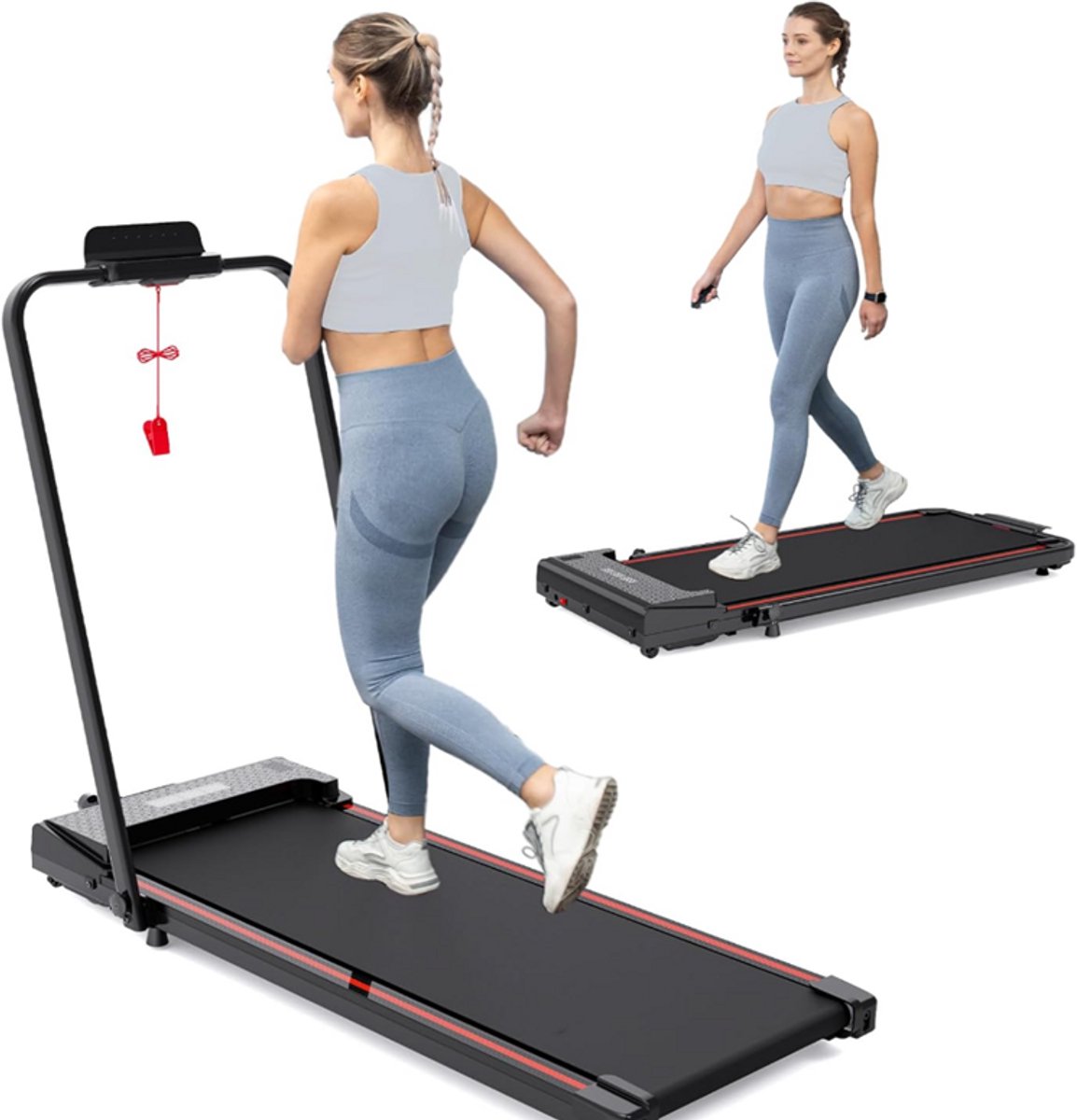 CITYSPORTSPRO Loopband 1-10km/u – Walking Pad – Loopband Inklapbaar – Wandelband – Incl. Tablethouder en Afstandsbediening